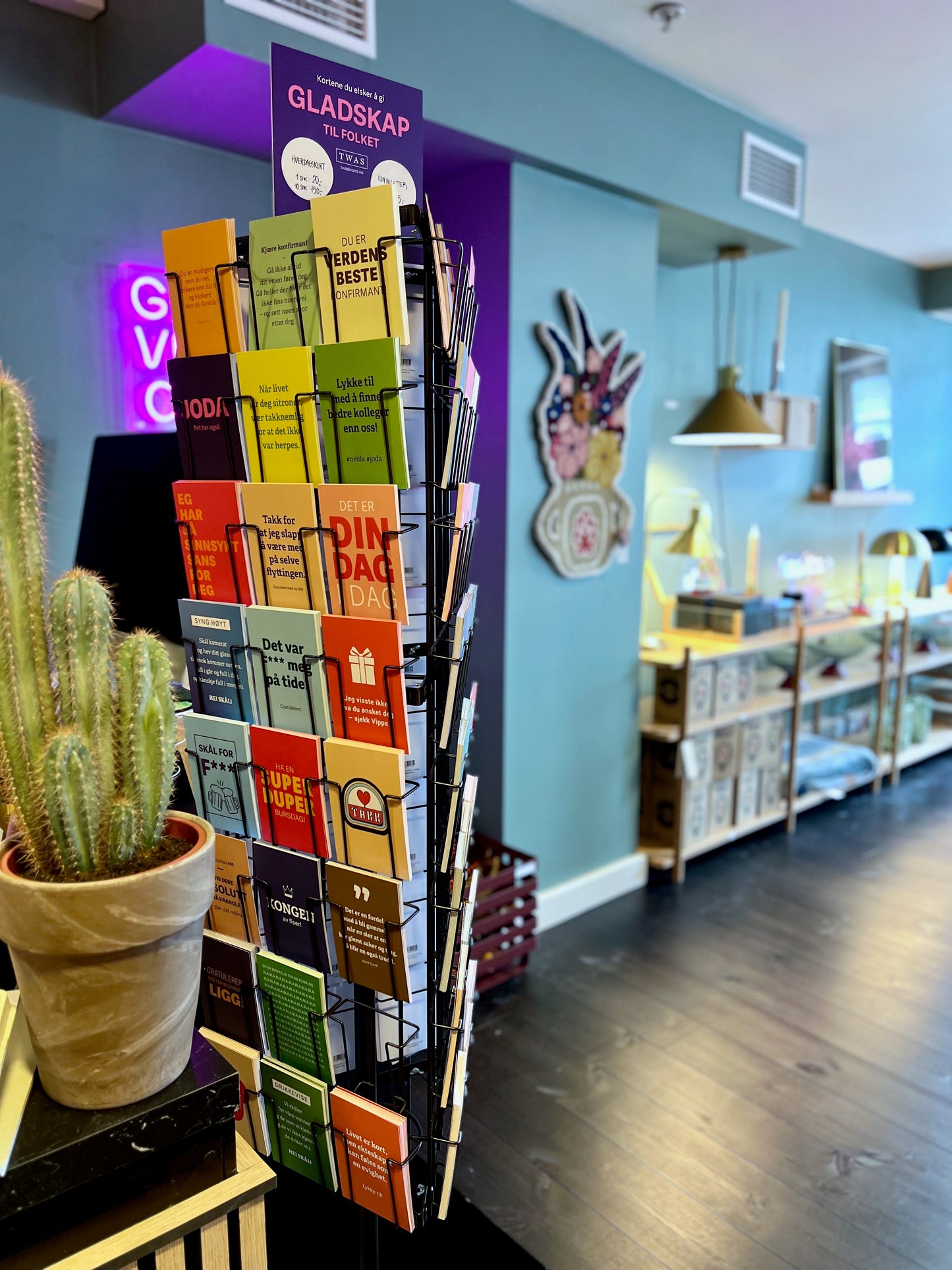 Stativ med enkle kort