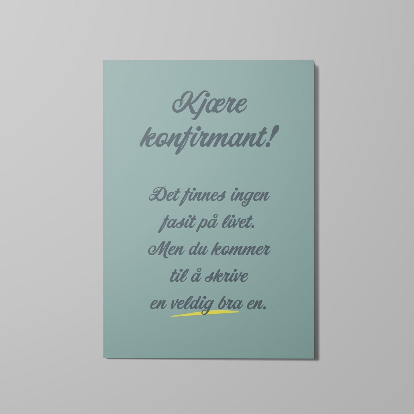 Dobbelt kort, Veldig bra fasit