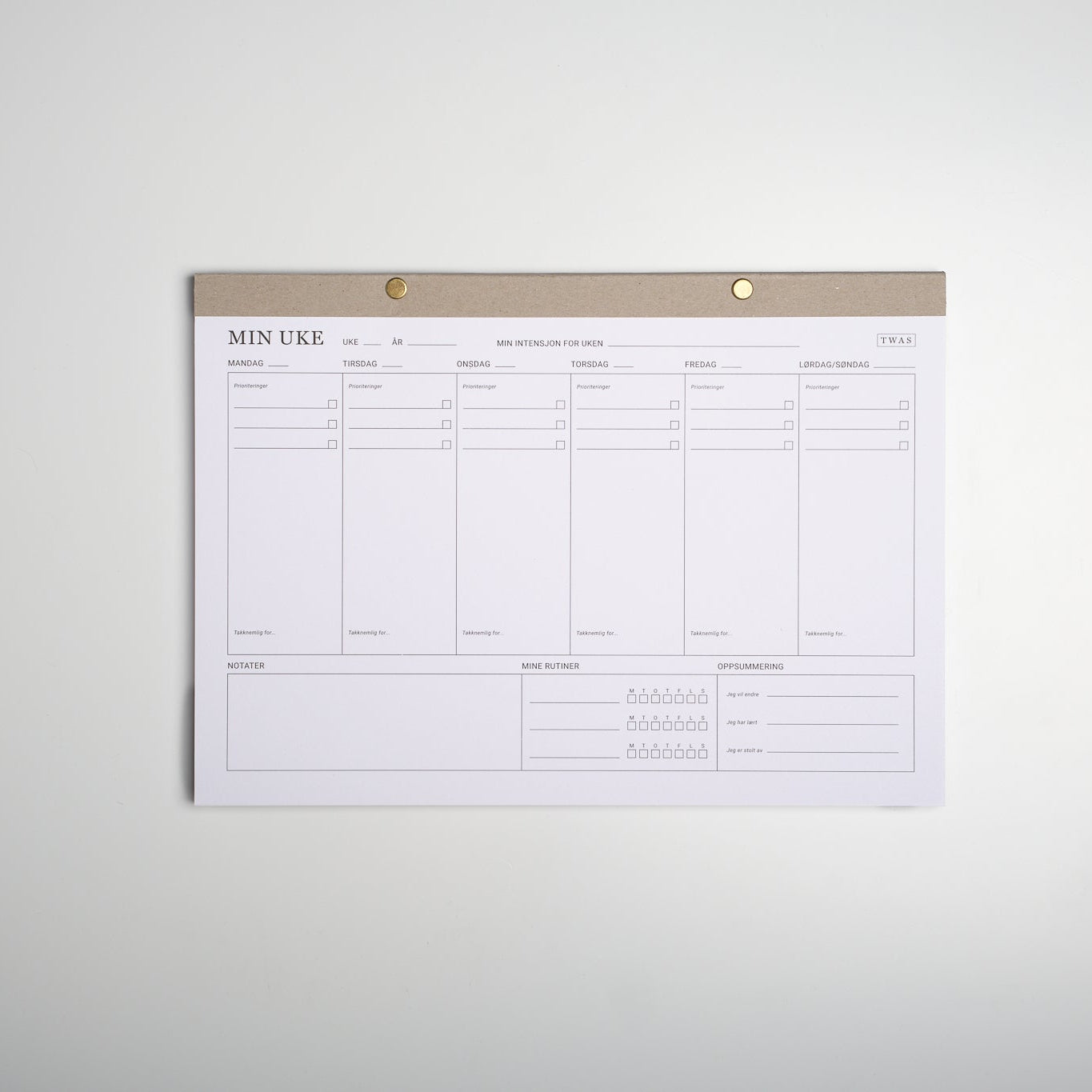 TWAS Planlegger – Min uke A4