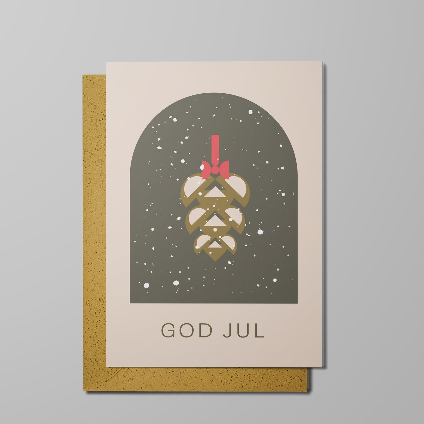 TWAS julekort med konvolutt, Kongle