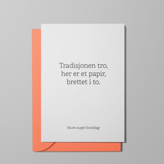 Kort, Tradisjonen tro