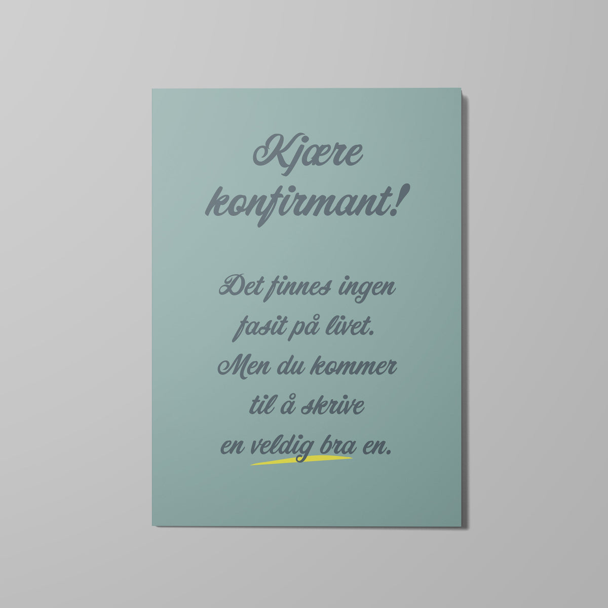 Kort, Veldig bra fasit