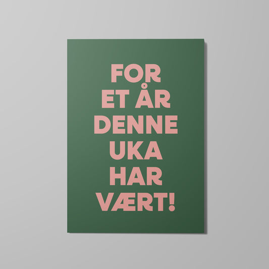 Kort, For et år