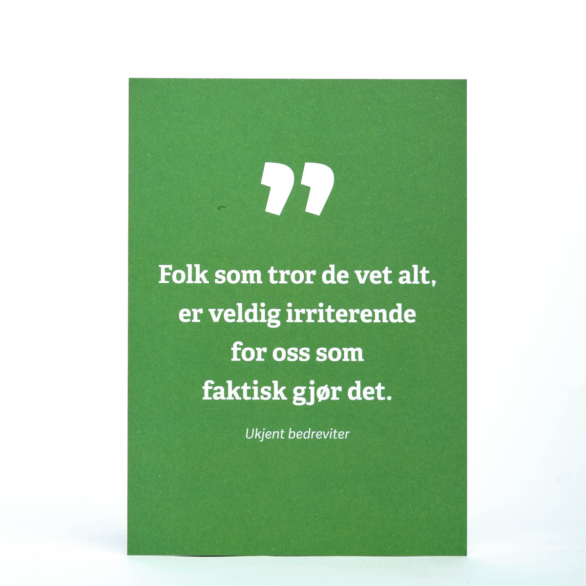 Kort, Folk som tror de vet alt